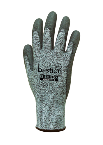 Taranto Cut 5 Grey HPPE Gloves Grey Polyurethane Palm Coating